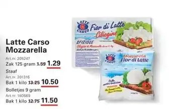 Sligro Latte Carso Mozzarella aanbieding