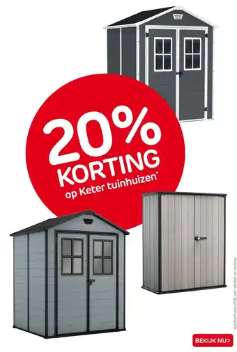 Praxis Keter tuinhuizen aanbieding