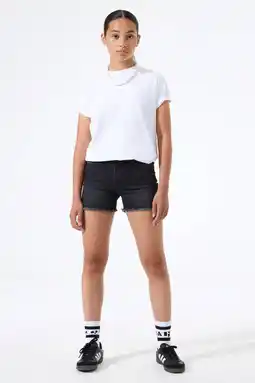 Wehkamp Garcia high waist slim fit denim short Rianna short dark used denim aanbieding