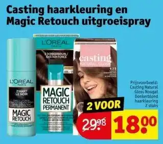 Kruidvat Casting haarkleuring en Magic Retouch uitgroeispray aanbieding