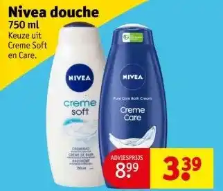Kruidvat Nivea douche 750 ml aanbieding