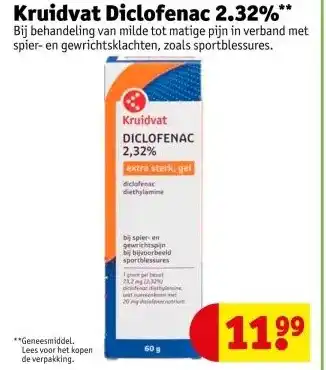 Kruidvat Kruidvat Diclofenac 2.32% aanbieding