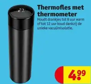 Kruidvat Thermofles met thermometer aanbieding