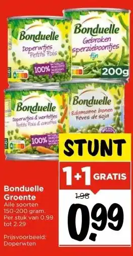 Vomar Voordeelmarkt Bonduelle Groente aanbieding