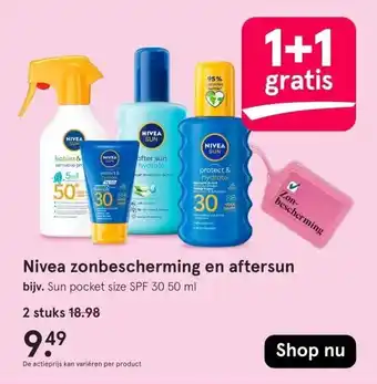 Etos Nivea zonbescherming en aftersun aanbieding