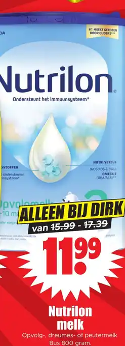 Dirk Nutrilon melk 800g aanbieding
