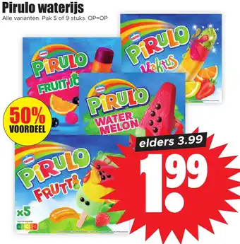 Dirk Pirulo waterijs aanbieding