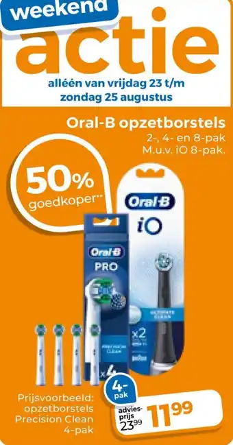 Trekpleister Oral-B opzetborstels Precision Clean 4-pak aanbieding