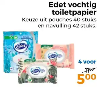 Trekpleister Edet vochtig toiletpapier aanbieding