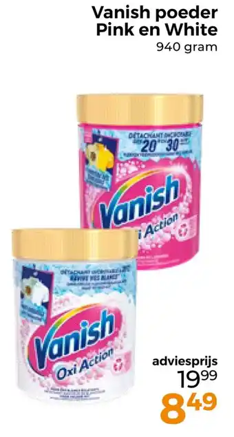 Trekpleister Vanish poeder Pink en White 940 gram aanbieding