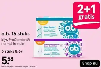Etos o.b. 16 stuks aanbieding