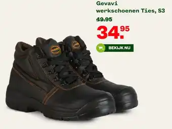 Welkoop Gevavi werkschoenen Ties, S3 aanbieding