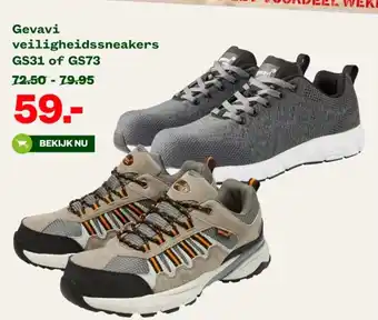 Welkoop Gevavi veiligheidssneakers GS31 of GS73 aanbieding