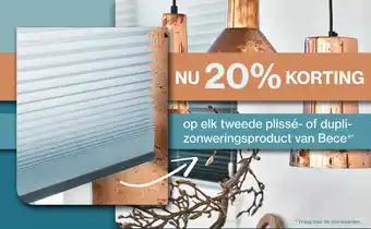 Roobol elk tweede plissé of dupli zonwering product van Bece aanbieding