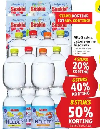 Lidl Alle Saskia calorie-arme frisdrank aanbieding