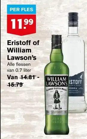 Hoogvliet Eristoff of William Lawson's aanbieding