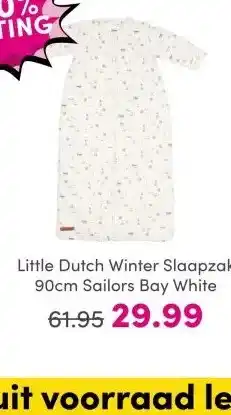 Baby & Tiener Little Dutch Winter Slaapzak 90cm Sailors Bay White aanbieding