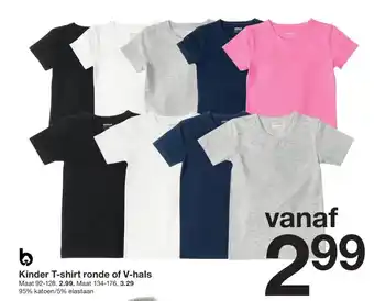 Zeeman Kinder T-shirt ronde of V-hals aanbieding