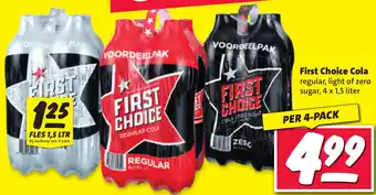 Nettorama First Choice Cola 4 x 1.5L aanbieding