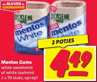 Nettorama Mentos Gums 2 x 70 stuks aanbieding