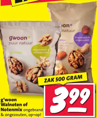 Nettorama g'woon Walnoten of Notenmix 500g aanbieding