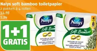 Poiesz Nalys soft bamboo toiletpapier aanbieding