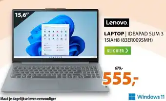 Expert Lenovo LAPTOP IDEAPAD SLIM 3 15IAH8 83ER009SMH aanbieding