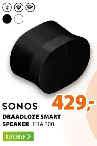 Expert SONOS DRAADLOZE SMART SPEAKER ERA 300 aanbieding