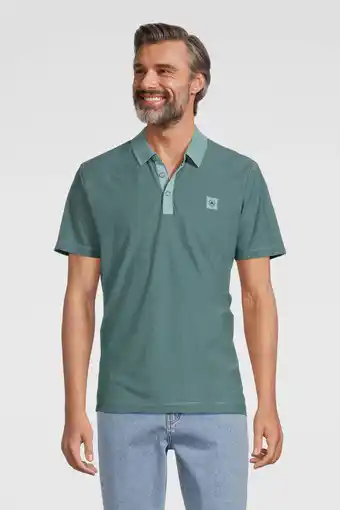 Wehkamp LERROS regular fit polo met logo groen aanbieding