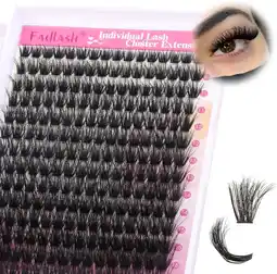 Amazon Individuele Wimpers D Curl Cluster Lashes 100D 0.07mm 8-16mm Mixed DIY Lash Extensions3D-effect Individuele Wimper Clusters H aanbieding