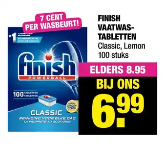 Big Bazar FINISH VAATWAS- TABLETTEN aanbieding