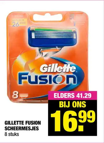 Big Bazar GILLETTE FUSION SCHEERMESJES aanbieding