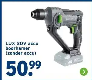 GAMMA LUX 20V accu boorhamer (zonder accu) aanbieding