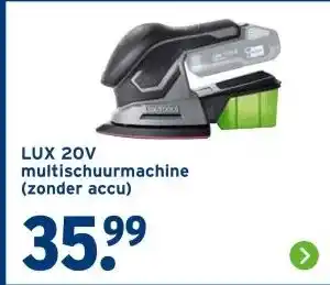 GAMMA LUX 20V multischuurmachine (zonder accu) aanbieding