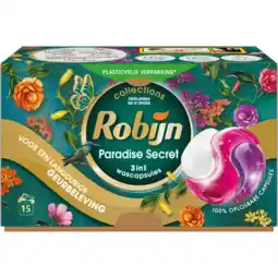 Jumbo Robijn 3-in-1 Wascapsules Color Paradise Secret 15 wasbeurten aanbieding