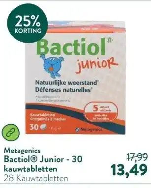 Holland & Barrett Bactiol® Junior - 30 kauwtabletten aanbieding