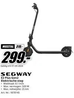 MediaMarkt SEGWAY E2 Plus Gen2 Elektrische step aanbieding