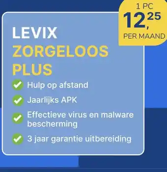 Levix Computershop LEVIX ZORGELOOS PLUS aanbieding