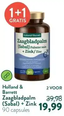 Holland & Barrett Zaagbladpalm (Sabal) + Zink aanbieding