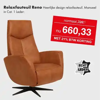 Woonsquare Relaxfauteuil Reno aanbieding