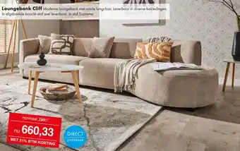 Woonsquare Loungebank Cliff aanbieding