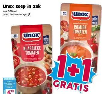 Boon`s Markt Unox soep in zak aanbieding