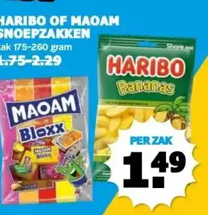 Boon`s Markt HARIBO OF MAOAM SNOEPZAKKEN aanbieding