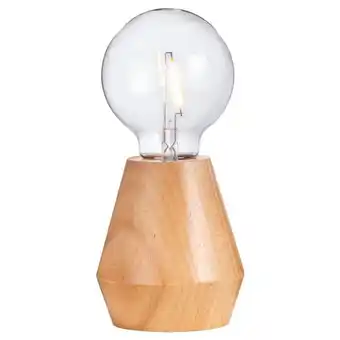 Leen Bakker Tafellamp Dwayne LED - naturel - Ø10x12 cm aanbieding