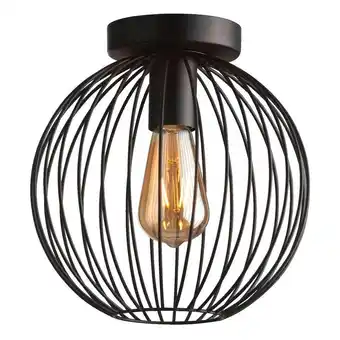 Leen Bakker Plafondlamp Xavier - zwart - 25,5xØ25 cm aanbieding