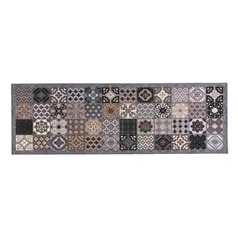 Leen Bakker Keukenloper Patchwork - grijs - 50x150 cm aanbieding