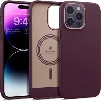 Amazon Caseology Nano Pop Mag Hoesje Compatibel met iPhone 14 Pro Max - Burgundy Bean aanbieding