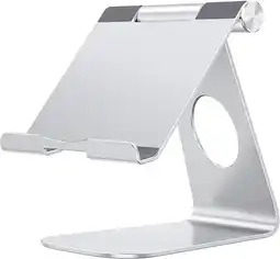 Amazon OMOTON Aluminium tabletstandaard, verstelbare en duurzame tablethouder, desktopstandaard compatibel met iPad 10,9/10,2, iPad aanbieding