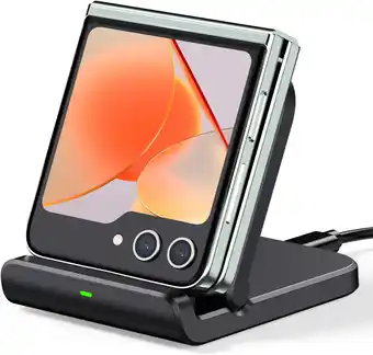 Amazon SwanScout Draadloze oplader voor Samsung Z Flip 6, SwanScout 501S, Opvouwbaar Snel Oplaadstandaard voor Galaxy Z Flip 6/5/4/3 aanbieding