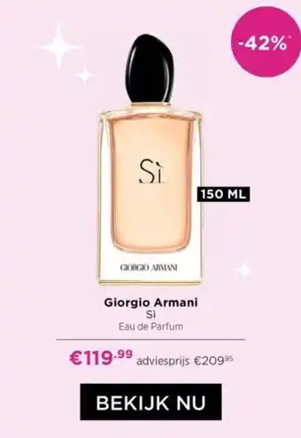 ICI Paris XL Giorgio Armani Si 150ml aanbieding